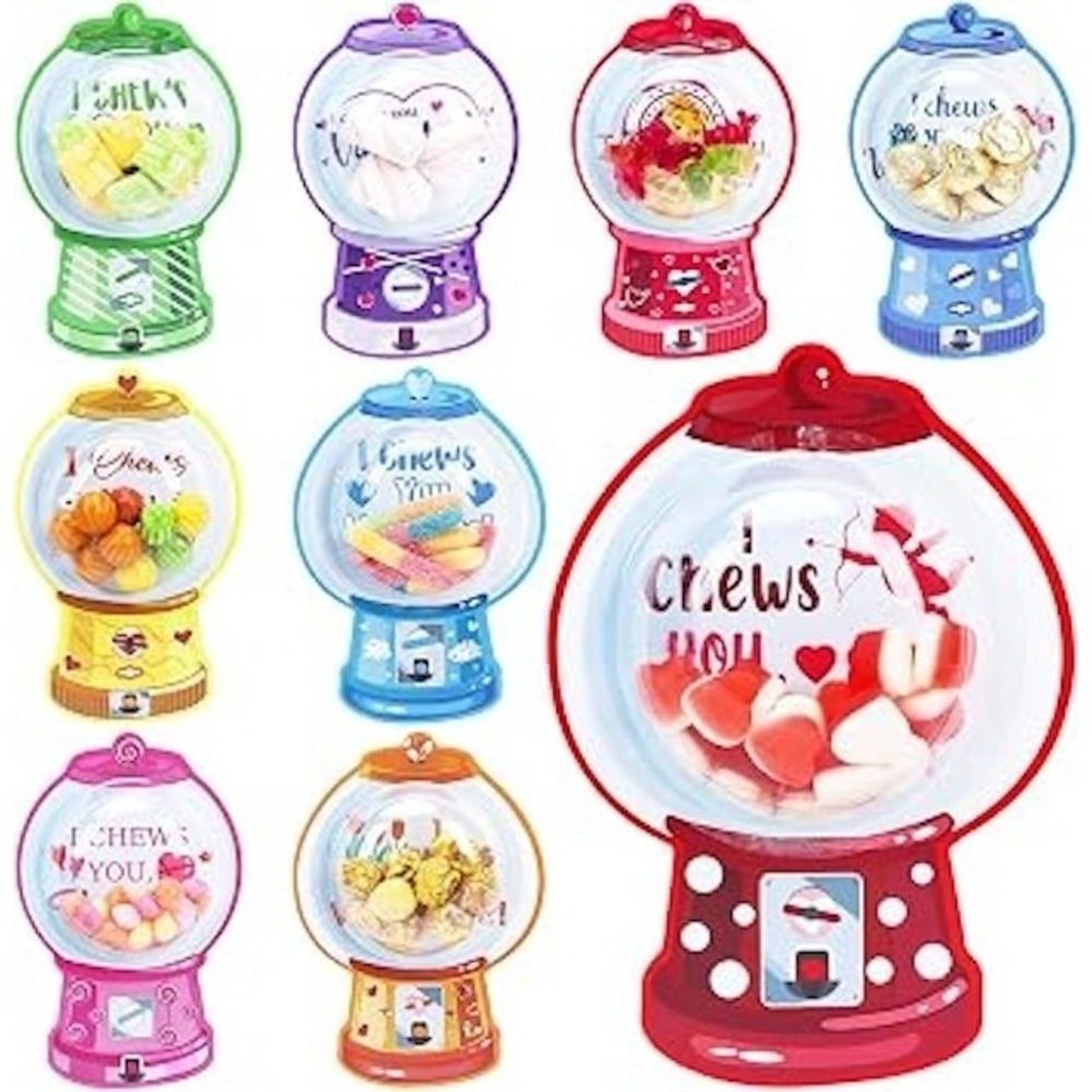 Lettry 45 Pack Valentine's Day Bubble Gum Machine Cards NIB